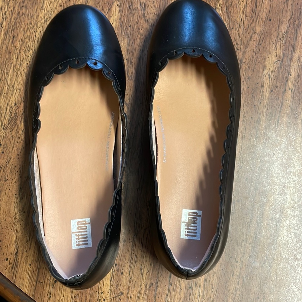 FitFlop Allegro scallop edge ballet flat black 6.5